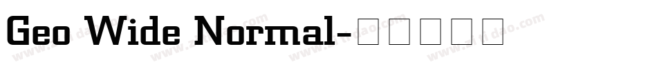 Geo Wide Normal字体转换